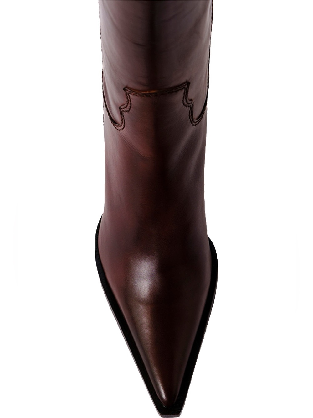 Free People Copenhagen leather point boots brown size 8.5 western cowgirl - Picture 16 of 16